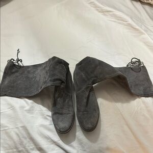 Women's Gray Suede Boots
